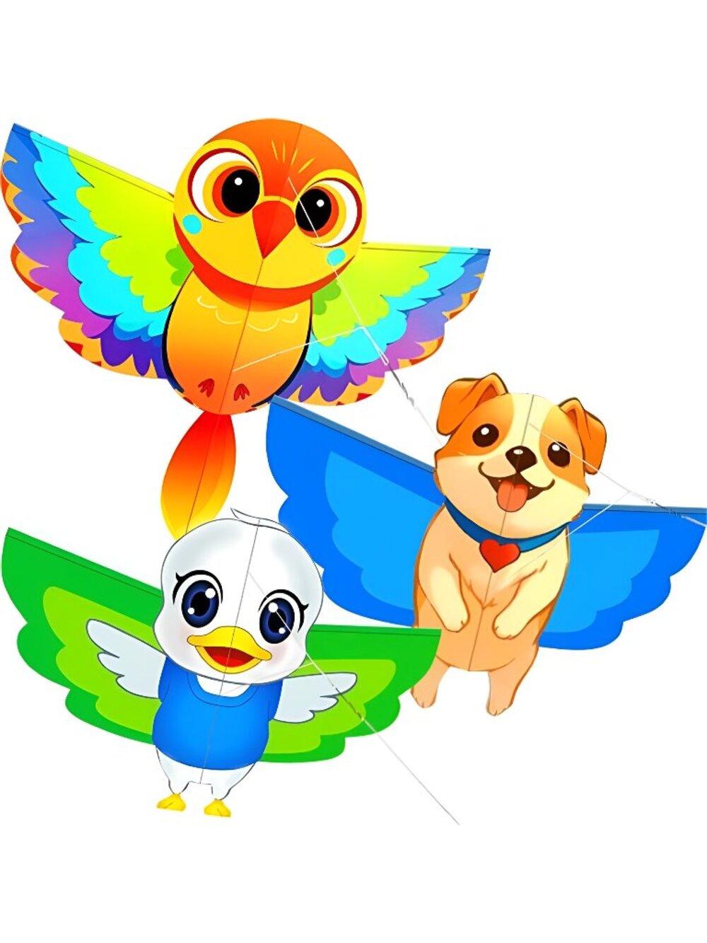 Animals Kite for Kids Beginners and Adults Cute Design High Definition Printing